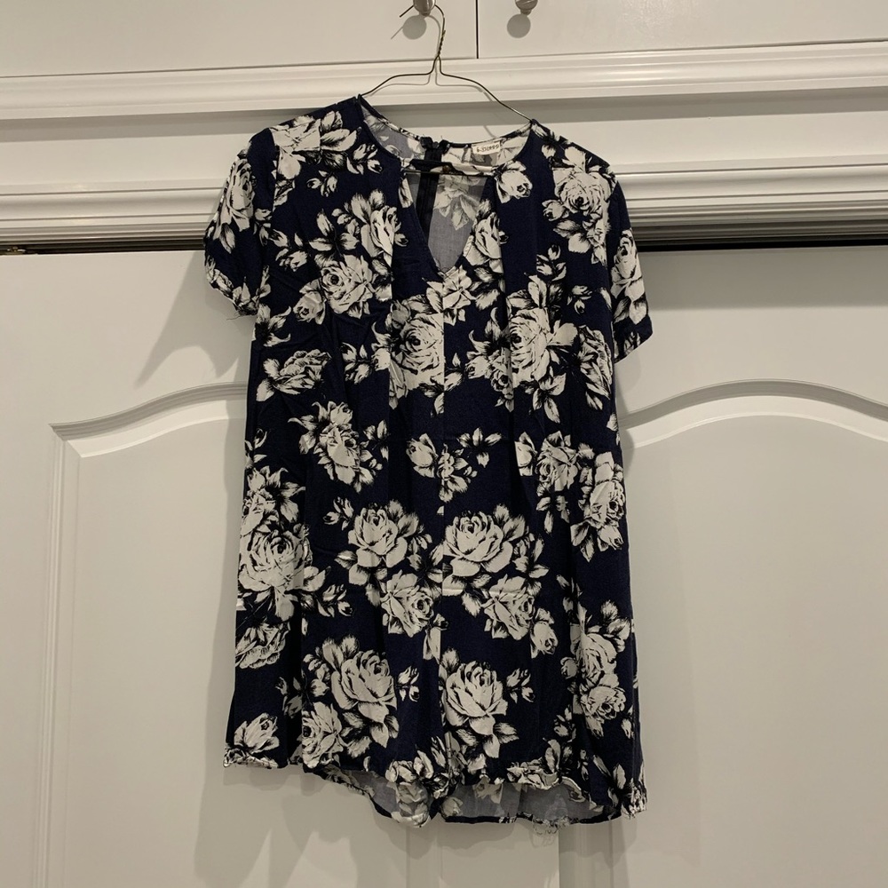 oversized floral romper